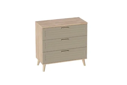 Комод 3 ящика Гавана, Светло-серый софт 