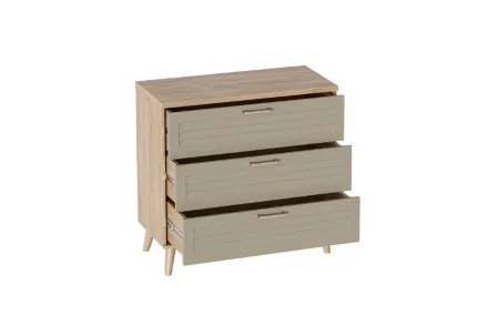 Комод 3 ящика Гавана, Светло-серый софт 